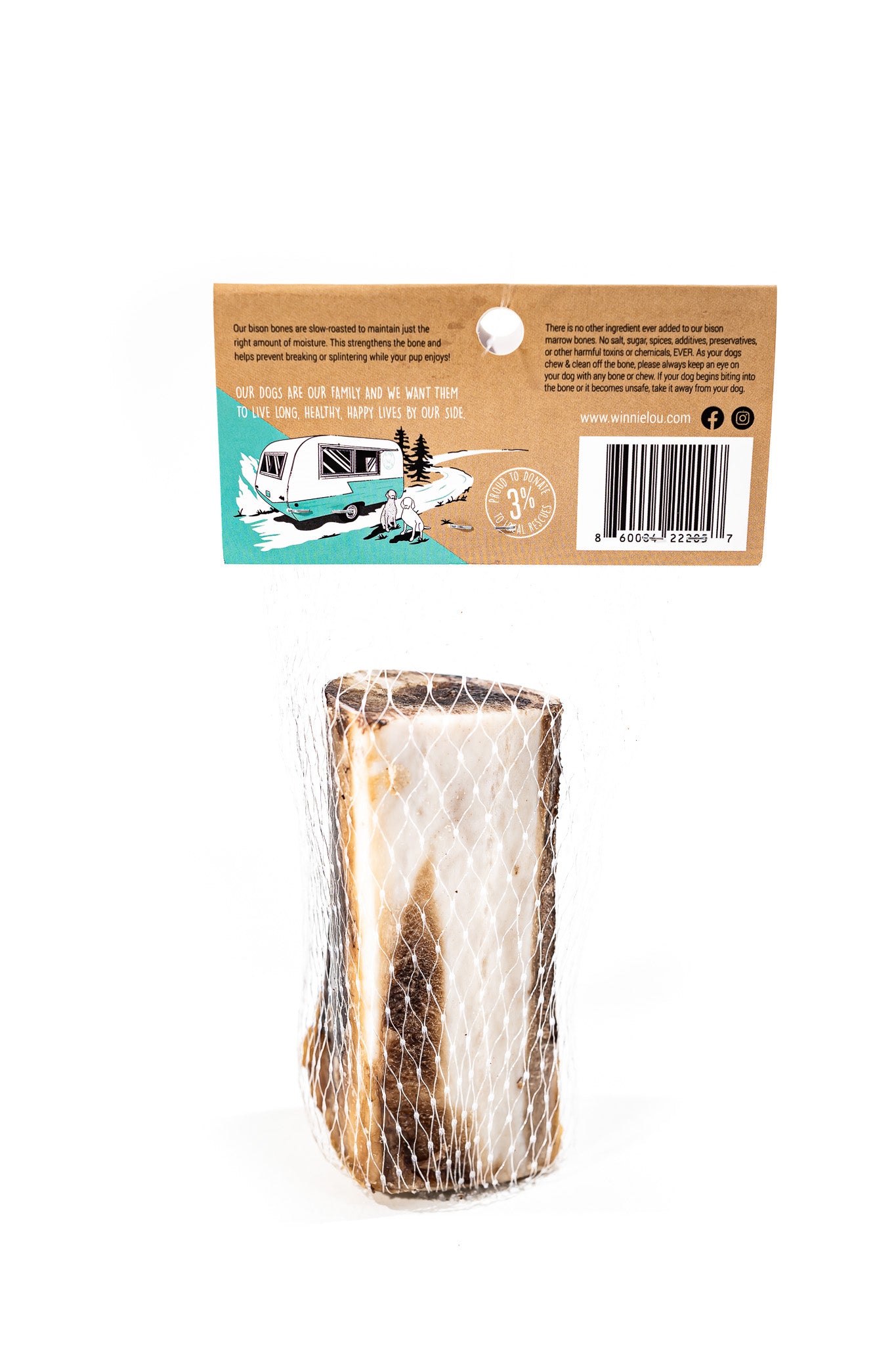 4-5" Bison Marrow Bones - 3 pack Bundle