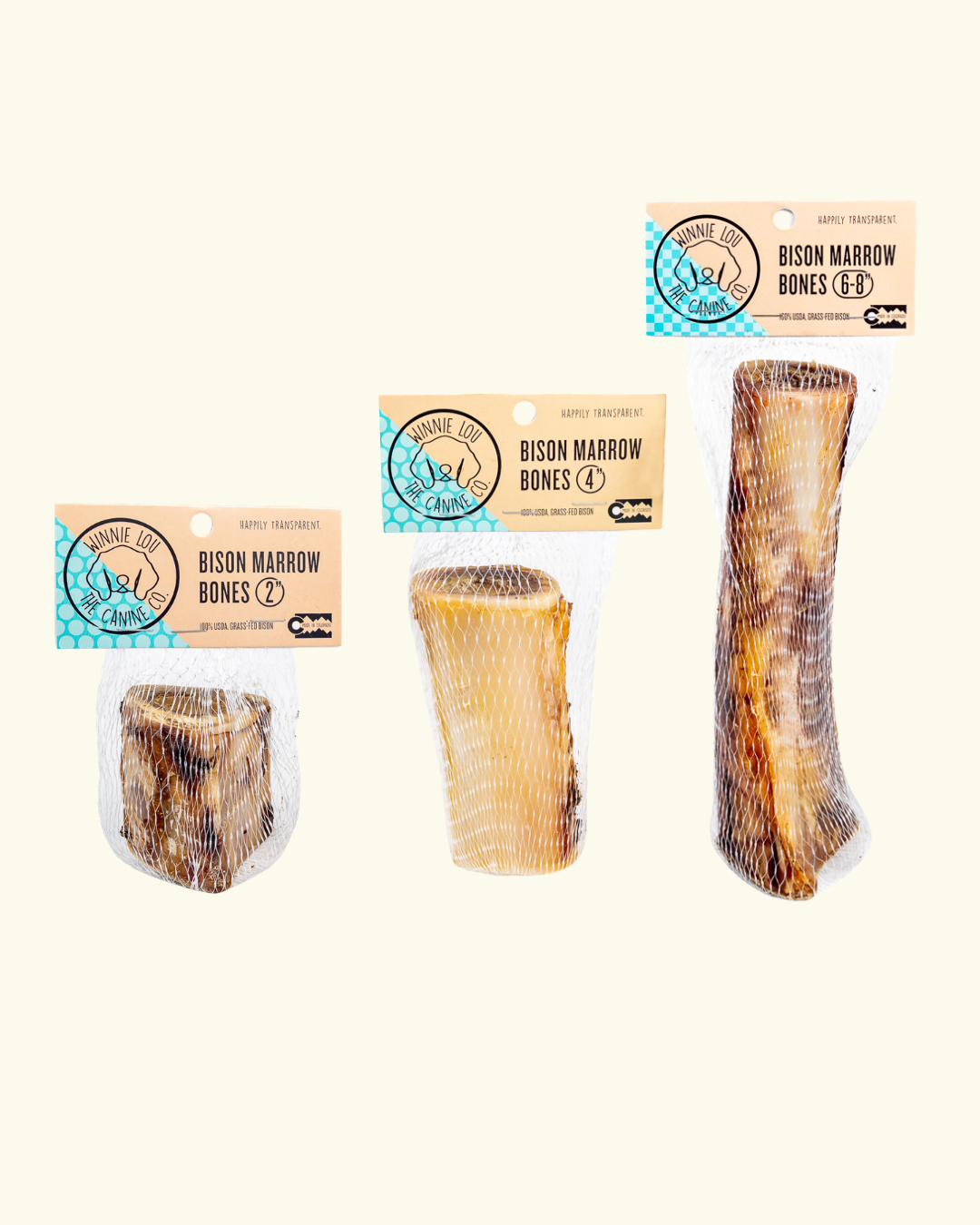Bison Marrow Bones - 3-pack Bundle