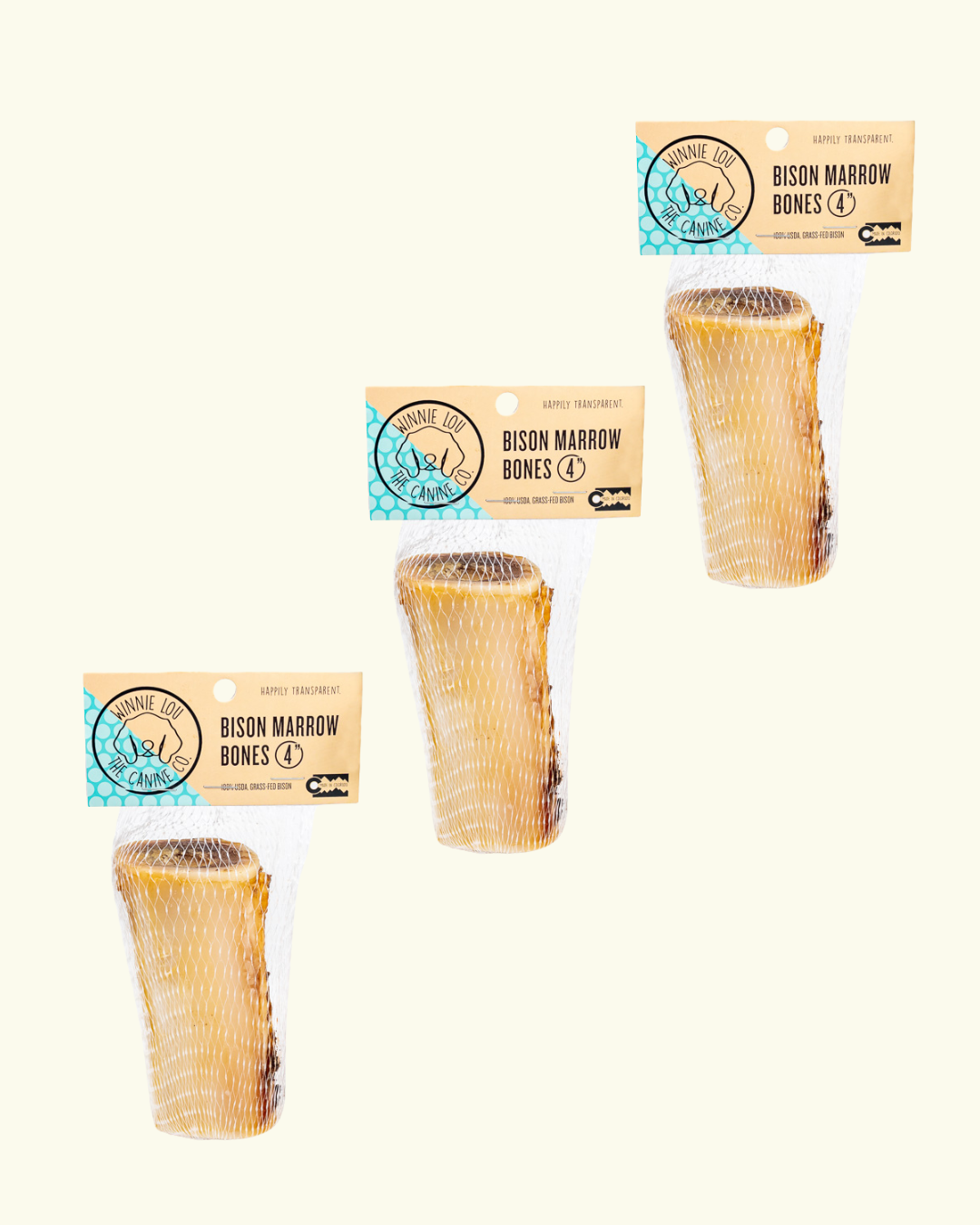 Bison Marrow Bones - 3-pack Bundle