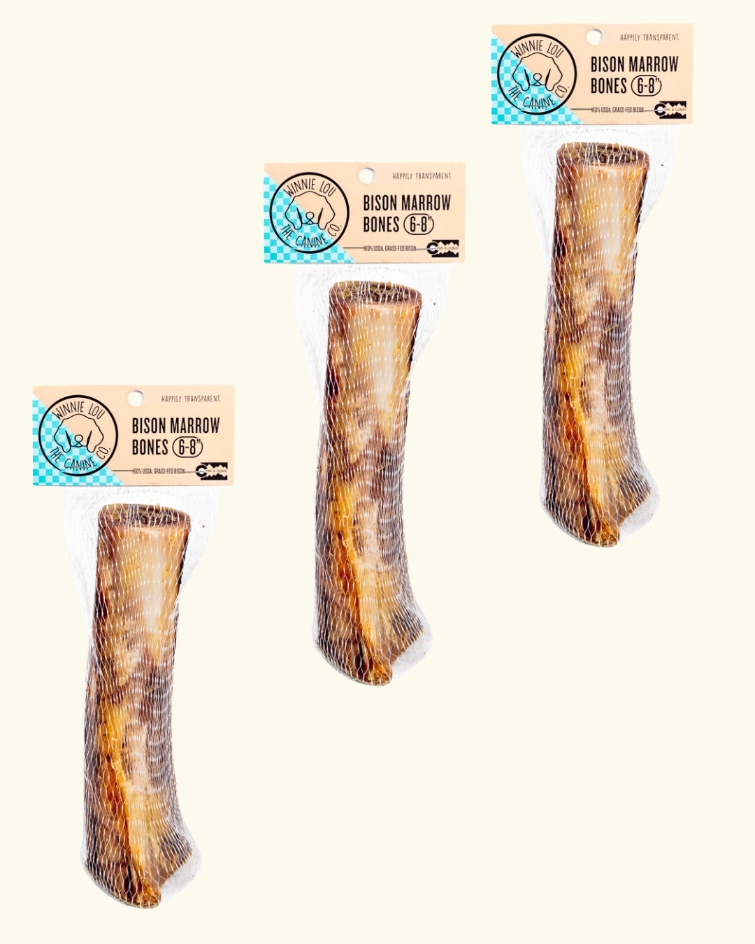 Bison Marrow Bones - 3-pack Bundle
