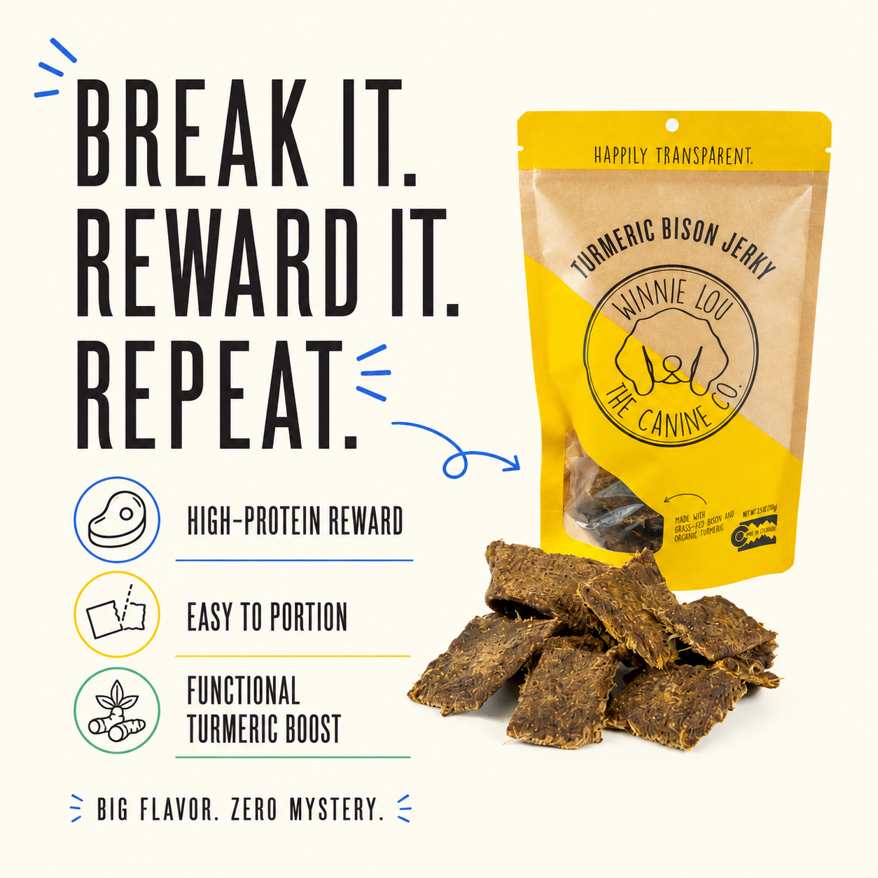 Turmeric Bison Jerky